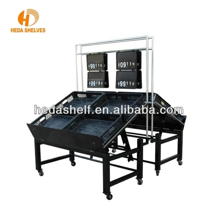 Supermarket Fruit And Vegetable Display Rack