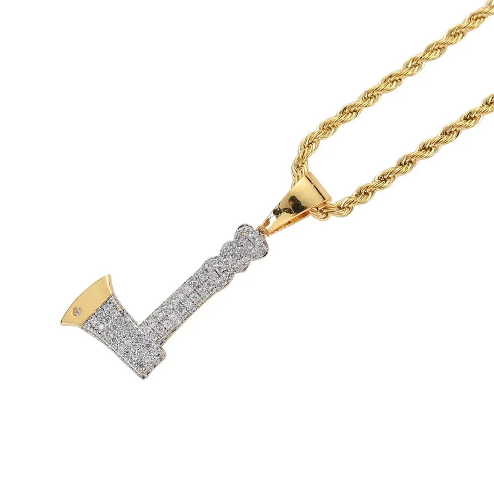 CN058  Hip Hop  Pendant Copper Micro pave with CZ stones Necklace Jewelry for men and women