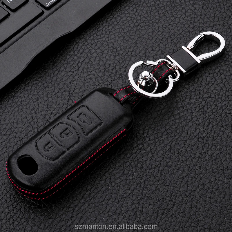 4d Hot Style 3 buttons key smart pattern leather car key cover for M5 M6 Axela CX CX5 CX-7 CX7 CX-RX8 key case