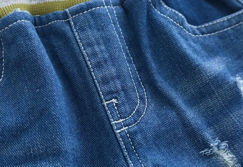 Джинсовые шорты для мальчиков P0172 с байкером для детской одежды