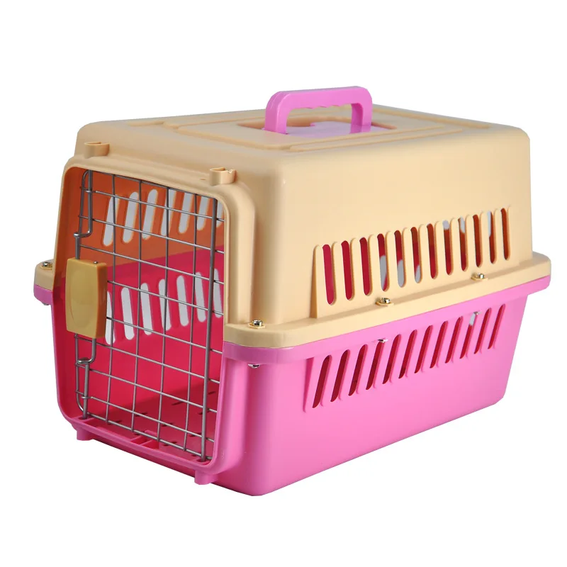 
IATA Regulated Airline Approved Portable Plastic Large Pet Dog Cat Air Travel Sky Kennel Carrier Crate Cage 170133 