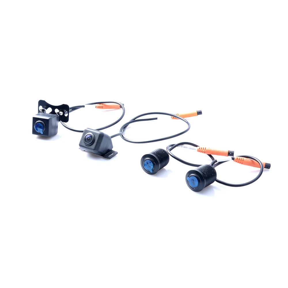 3D HD 1080P 4 channels seamless recording 360 degree car camera system