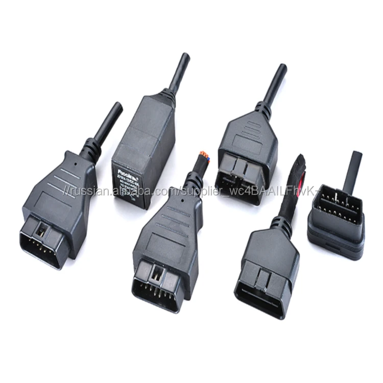 Auto Male Female 16 Pin OBD Connector with Wire Cable