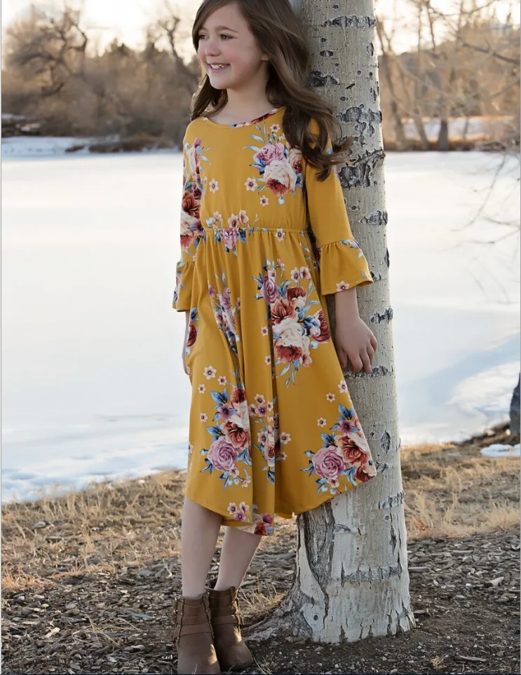 Hot new products mother daughter matching dress lady fashion dress dress for mother and daughter for sale