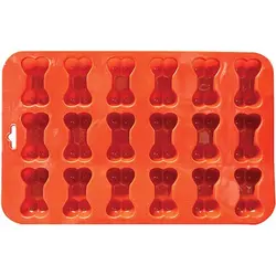 Food grade puppy pet treat mold dog bone shape silicone ice cube tray Silicone bone paws baking mold