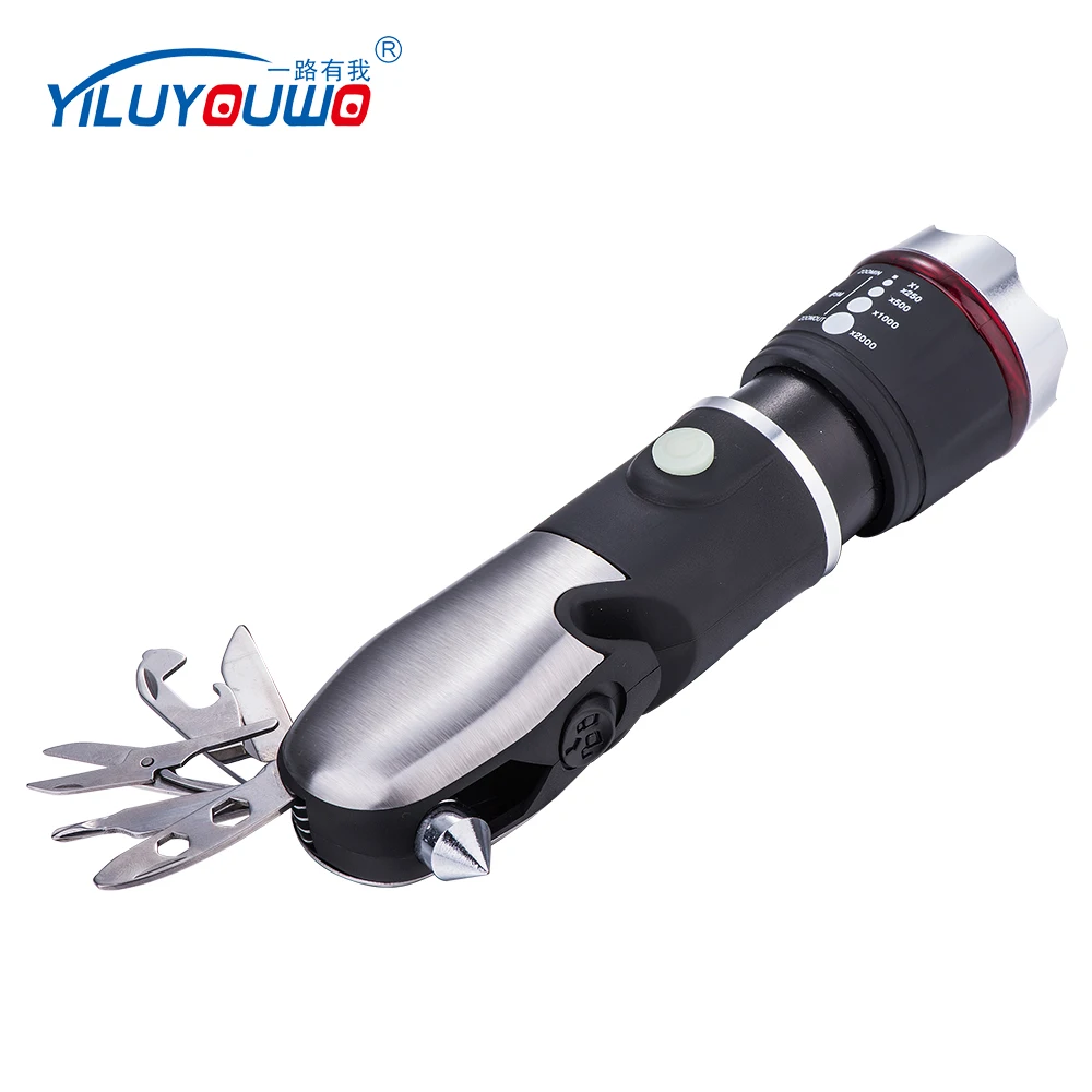 
Professional Manufactured Self Defence 9-In-1 Led Multi-Functional Tools Flashlight 