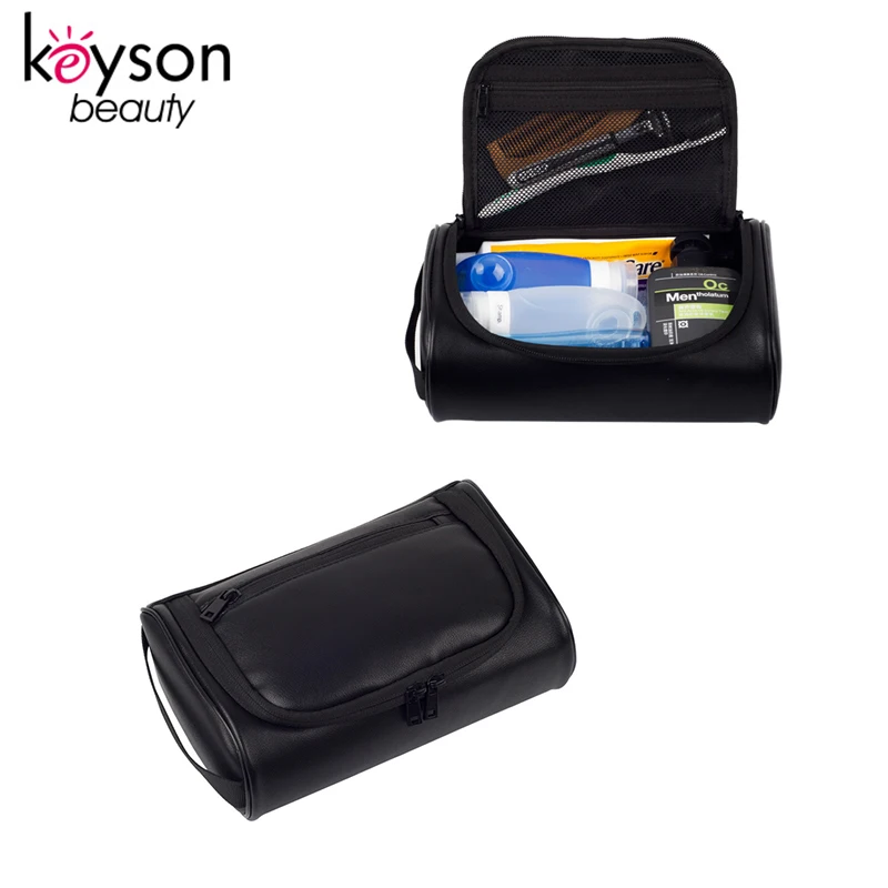 Keyson 2021 Hot Selling PU Leather Mens Toiletries Travel bag