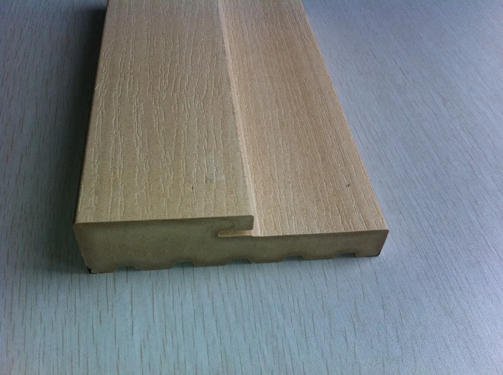 china market solid WPC door frame wood door jamb pvc film coated door jamb