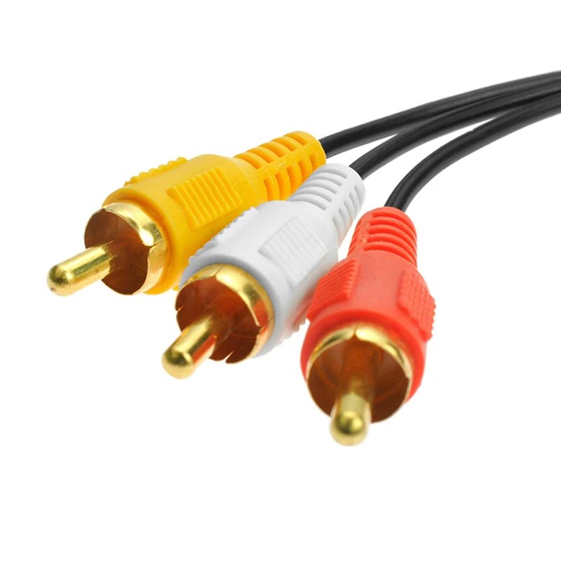  RGB красный белый желтый золотистый никелированный AV 3RCA на Sexi аудио-видео кабель 3 RCA для VCR DVD ТВ-приставки