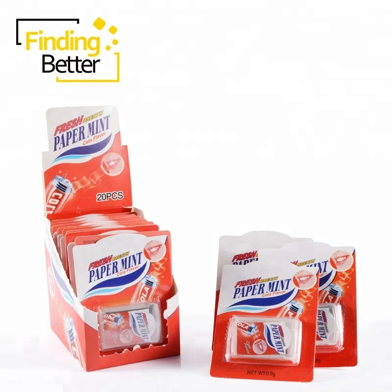 
Shantou Confectionery Sugar Free Cola Flavor Mint Tablet Candy Fresh Breath Paper Mint Strip 