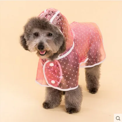 Good quality cute clothes coat pet plain big pet waterproof rain coat for dog