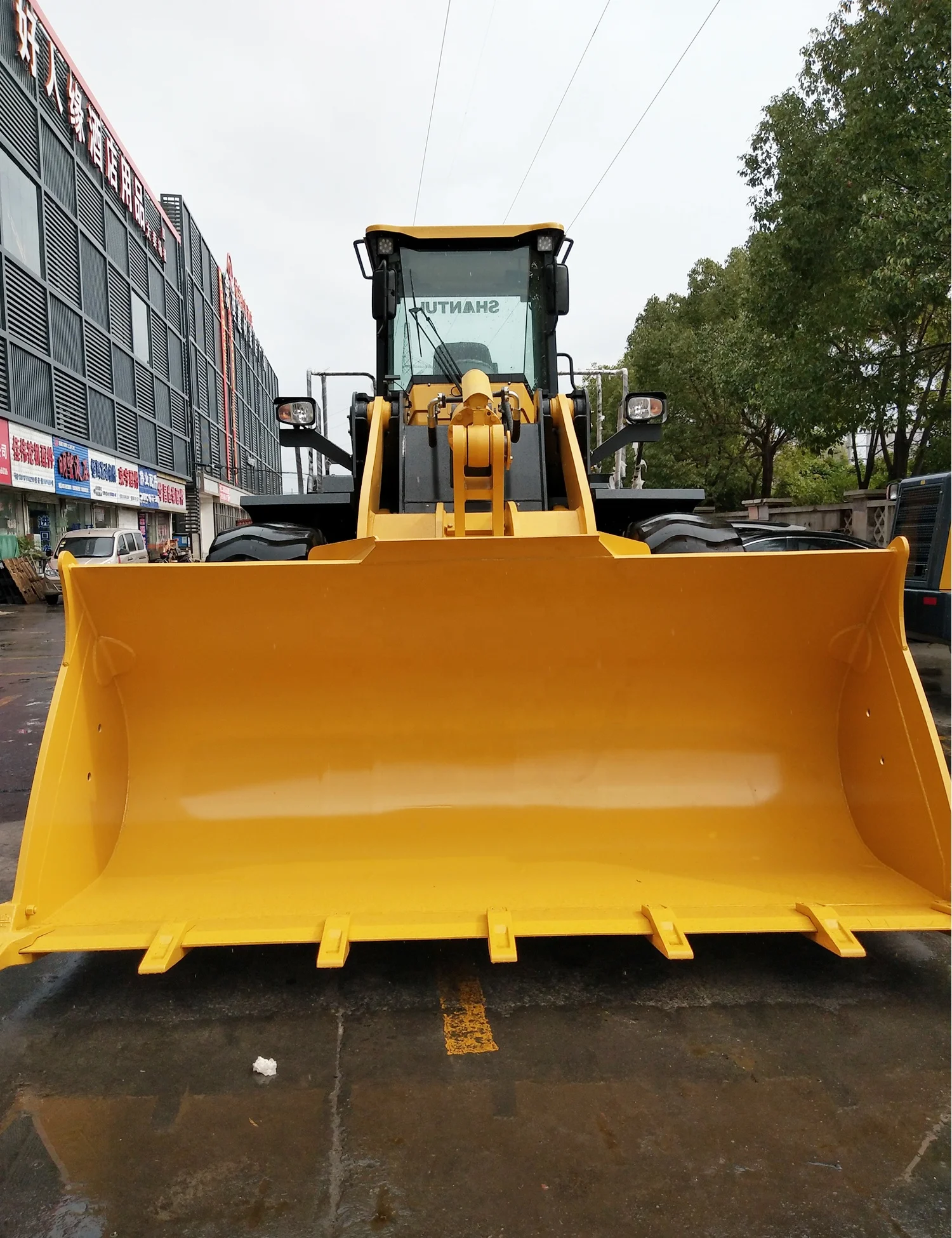 Shantui 6 Ton Articulated Loader Rock Bucket Four Wheel Loader SL60W