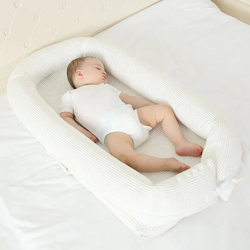 
3D Net Cotton fabric Cover Breathable newborn bed Portable baby lounger bed 