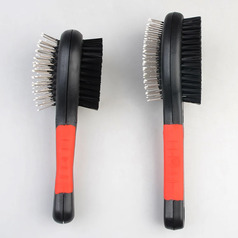 Cat Dog Double Sided Pin bristles Comb Brush For Pet Grooming