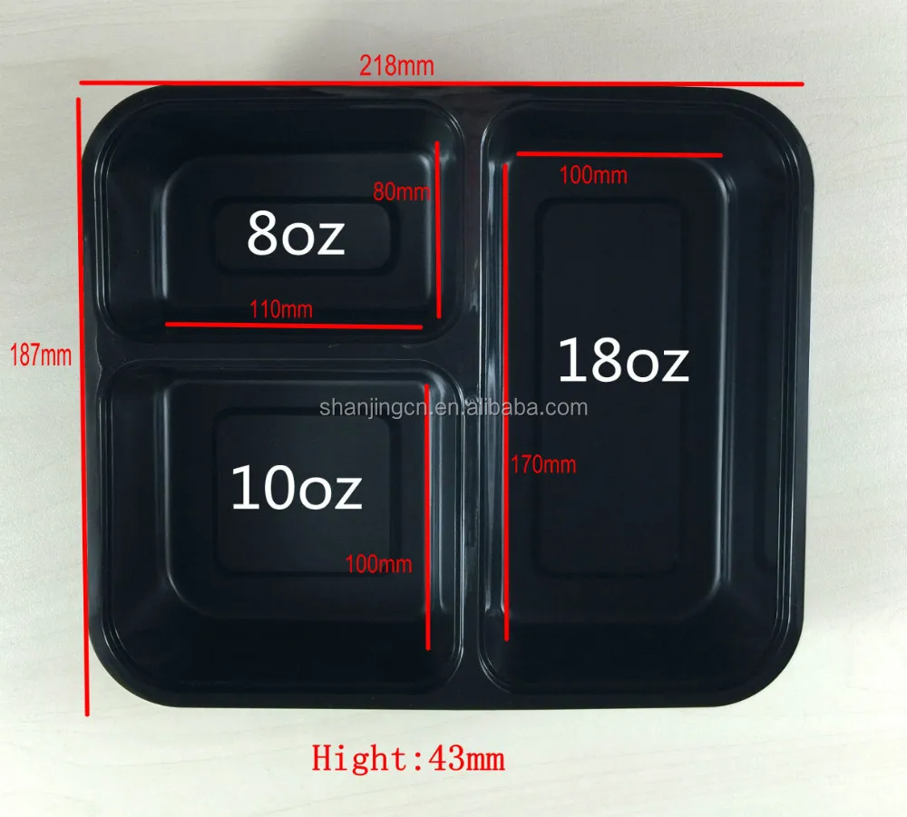 Airtight Meal Prep Containers 3 Compartment with Lids, BPA Free Microwavable freezer safe recyclable food storage box
