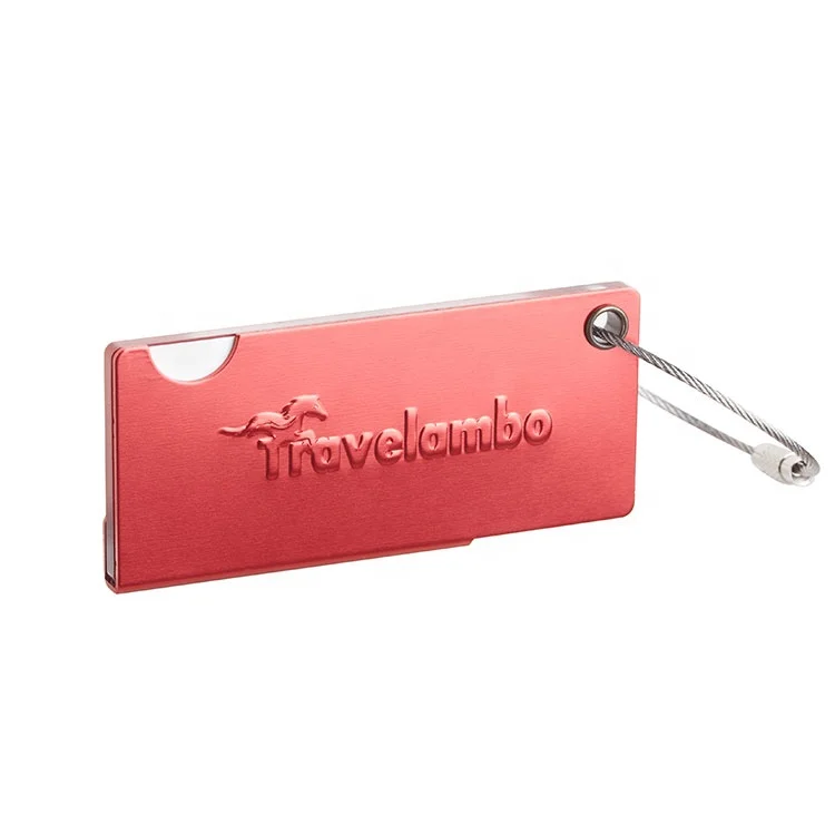 Professional Square Shape Metal Luggage Tags for travel can customized