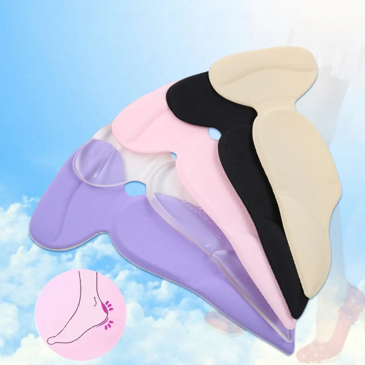 foot care shock proof woman high heel shoes silicon gel heel pads liner absorber inserts insole