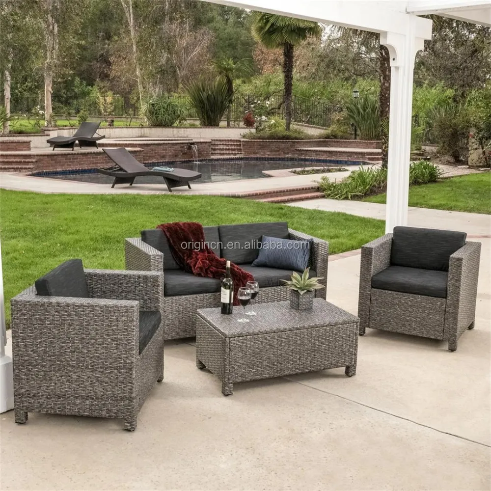 Современный дизайн, мебель для террасы, Раттан, плетеный элегантный диван