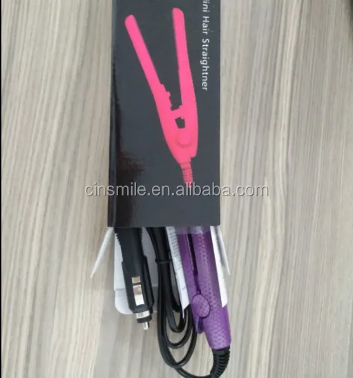 High quality with best price car charger mini hair straightener hair iron for personal use