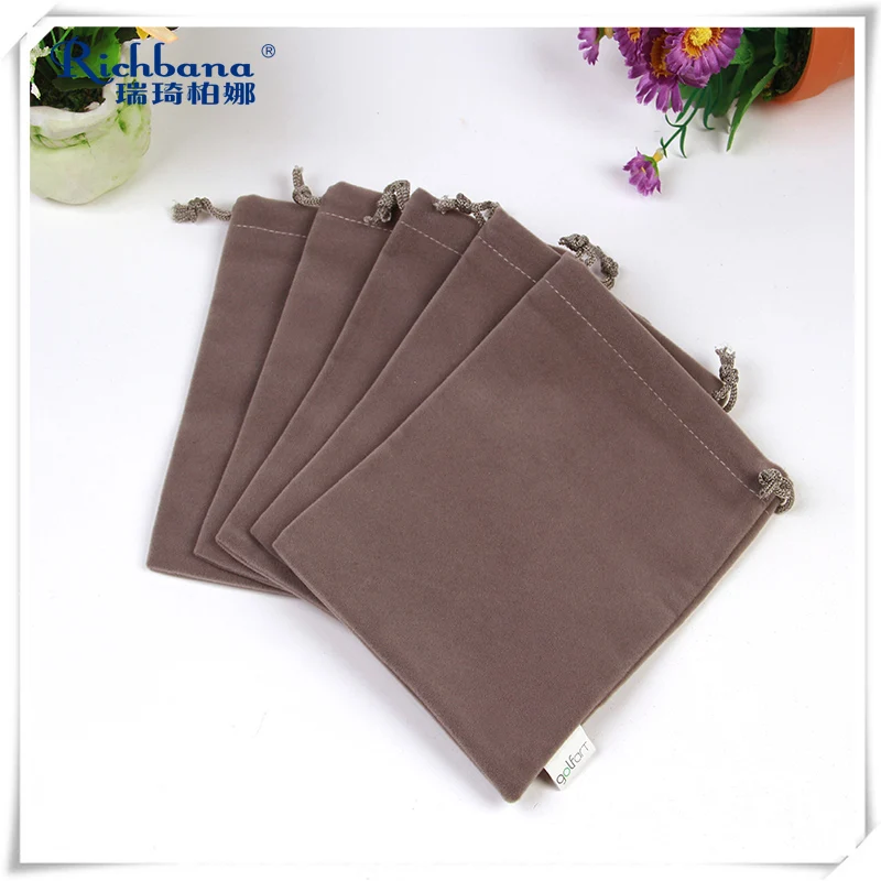 Promotion drawstring velvet pouch bags for jewelry