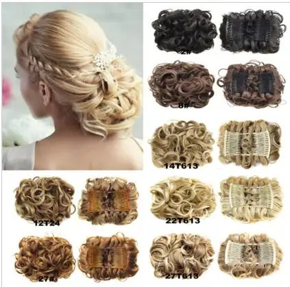 
Wholesale synthetic hair wigs Bun elastic donut bag high temperature fiber chignon bun hair extension hair accessories For Women 