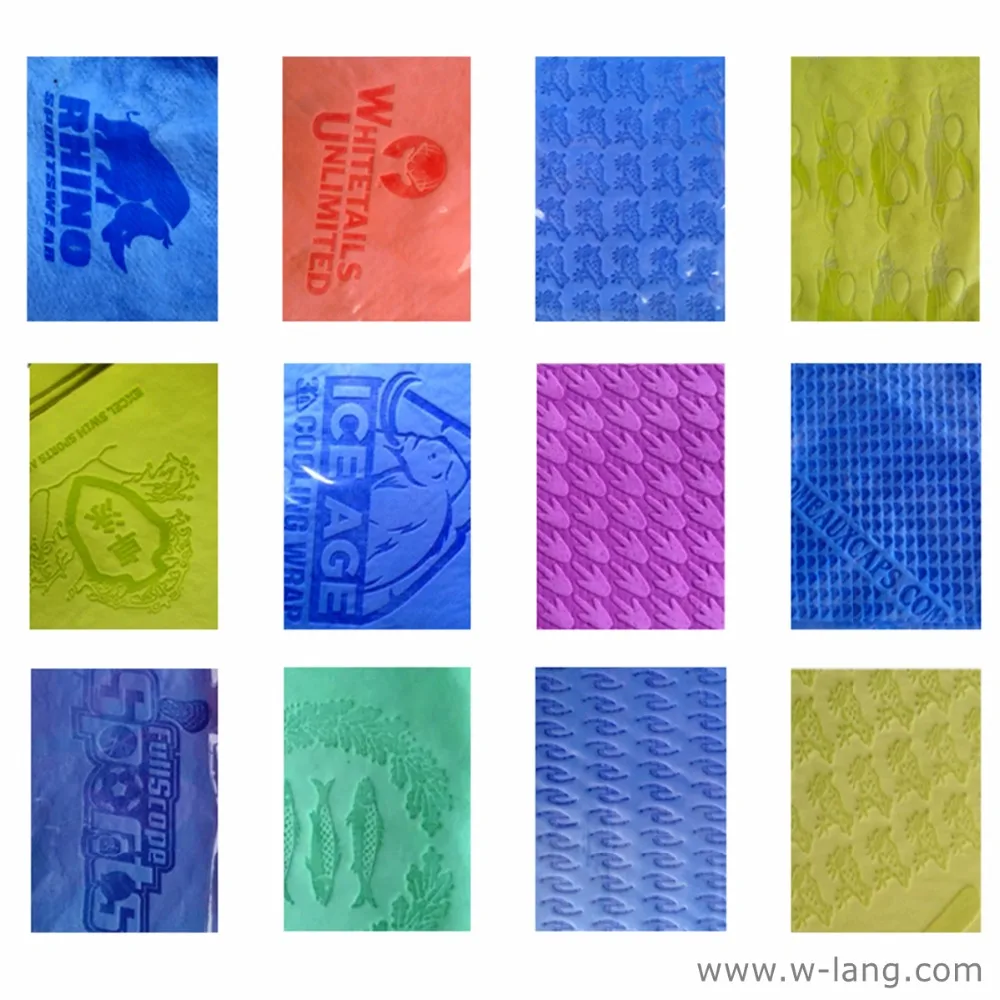 2018 summer China supplier new product printed pattern design PVA towel for home clean & gym sports in zipper bag with card