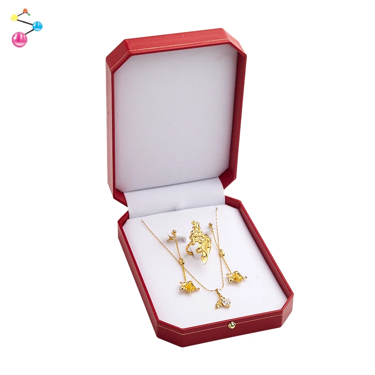 2021 Высококачественная коробка из искусственной кожи для свадебных украшений, индивидуальная Подарочная коробка для драгоценностей