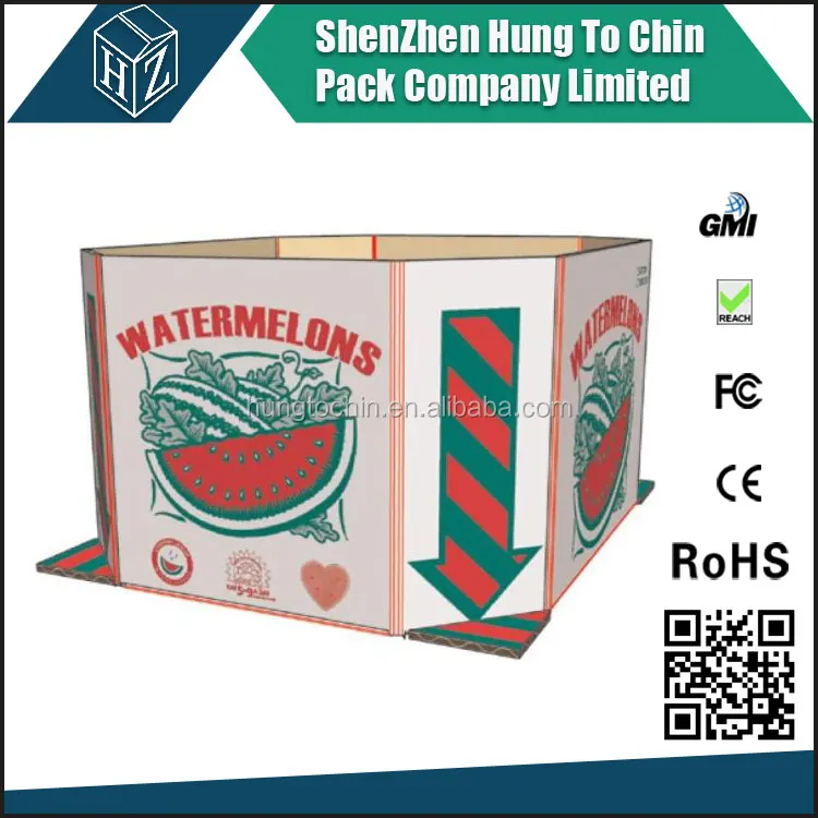 
Corrugated Paper Octabin Box 7-ply Watermelon Packaging Box 