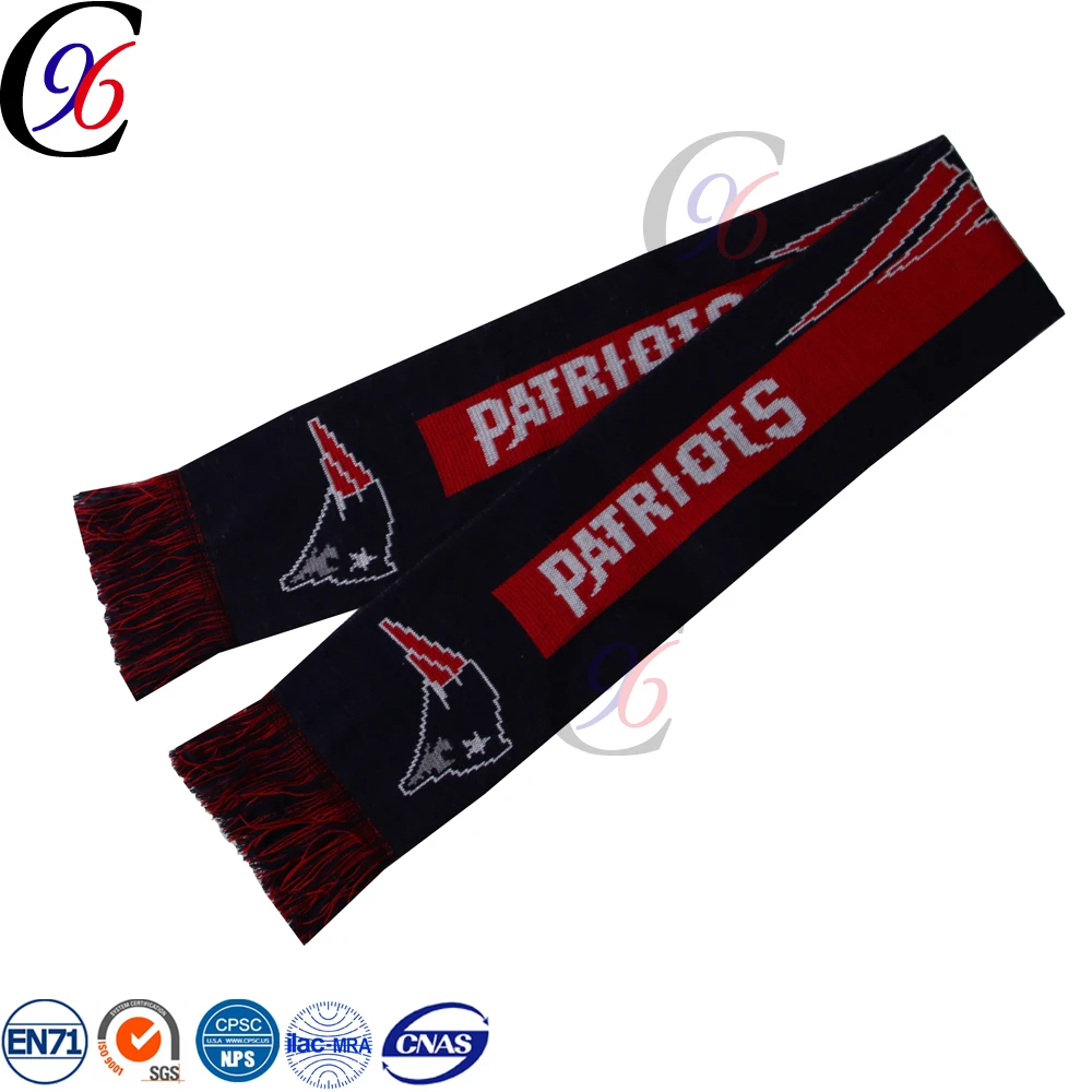 Woven crochet football fan sport scarf