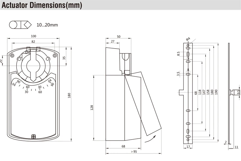 8Nm General Damper Actuator with Electric Ball Valve