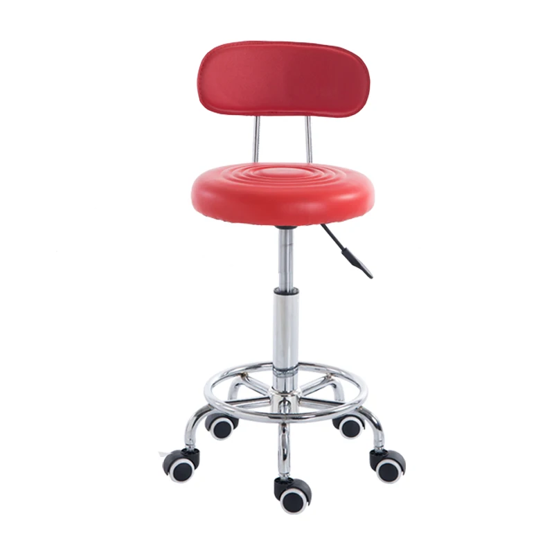 Luxury PU New Design Swivel Bar Stools With wheels Metal Chairs Bar Chairs