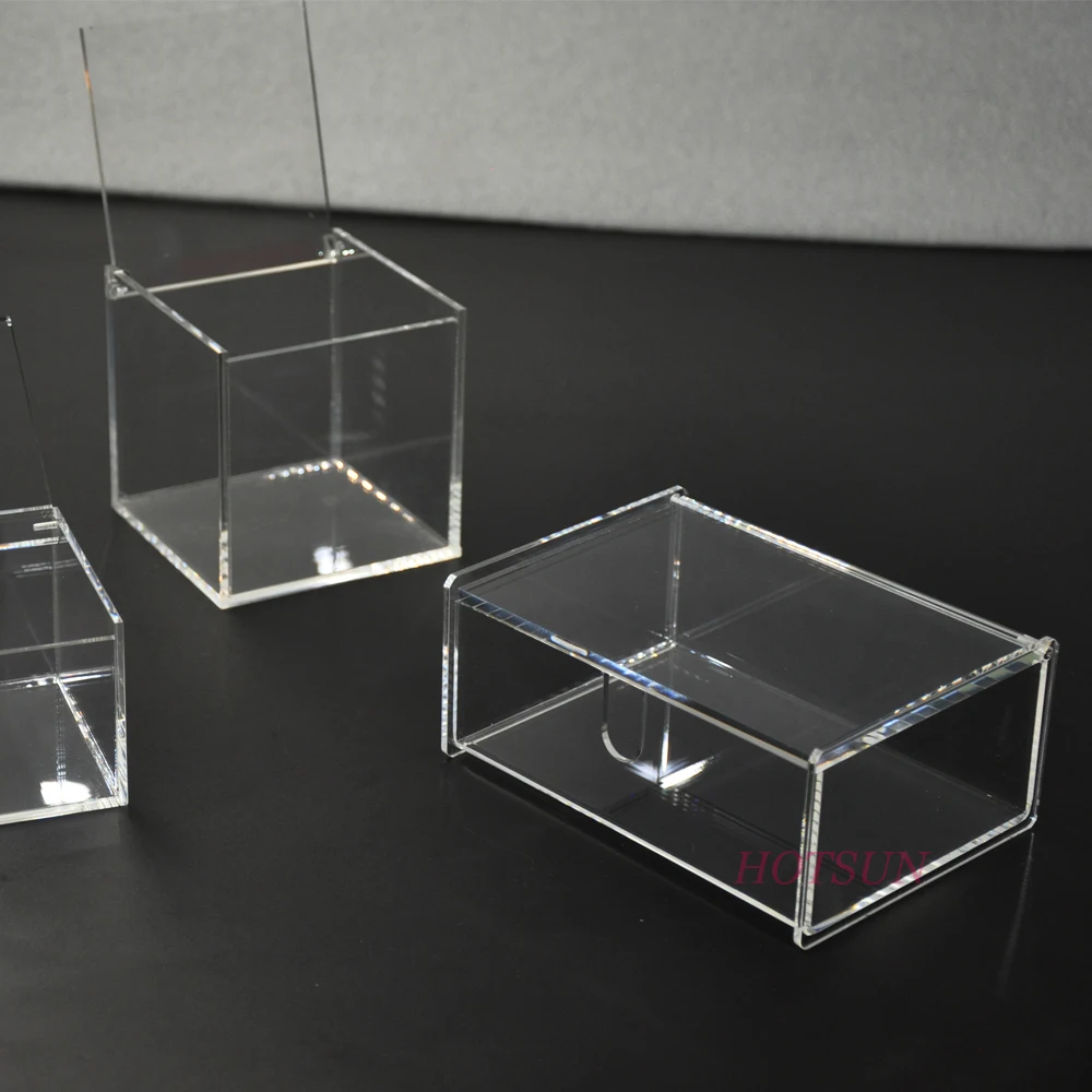 Clear acrylic display cube box small acrylic box