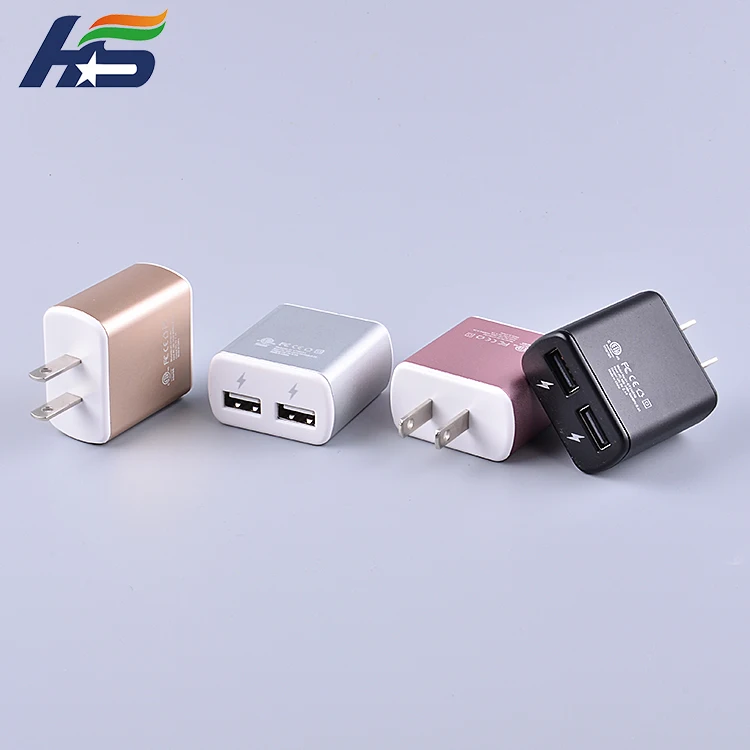 
2020 Popular Universal AC DC Power Cheap Travel Charger 2 Port 2.4 amp Wall Charger 