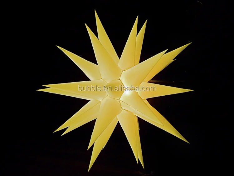 Надувной светящийся воздушный шар диаметром 2 м подвесной со звездами для вечеринки