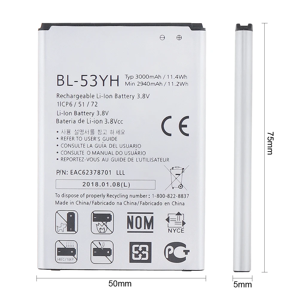 High quality 3.8V lipo battery pack cell phone battery for LG G3