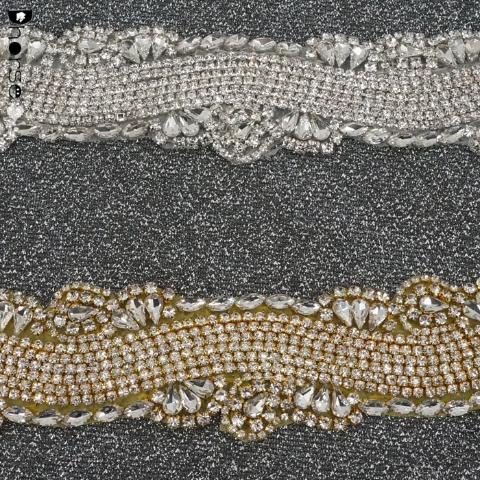 Factory Directly Hot Sell Wedding Dress Hot-Fix Rhinestone Applique