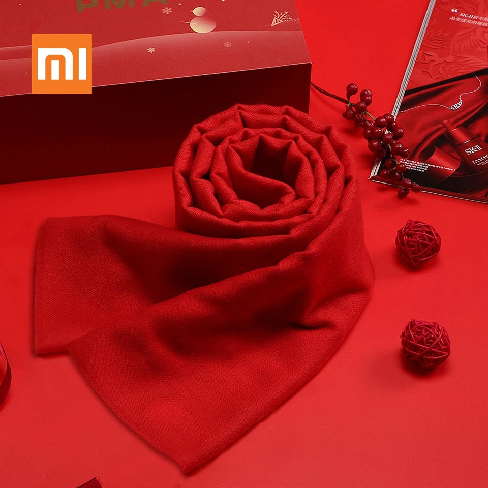 
Original Xiaomi PMA Red Winter Scarf Graphene Heating Scarves 3 Gear Adjustable Fashion USB Interface Women Men Soft Warm Scarf 