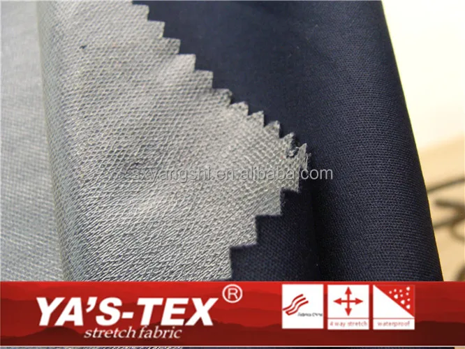 100% polyester sliver coated PU waterproof fabric with breathable TPU film
