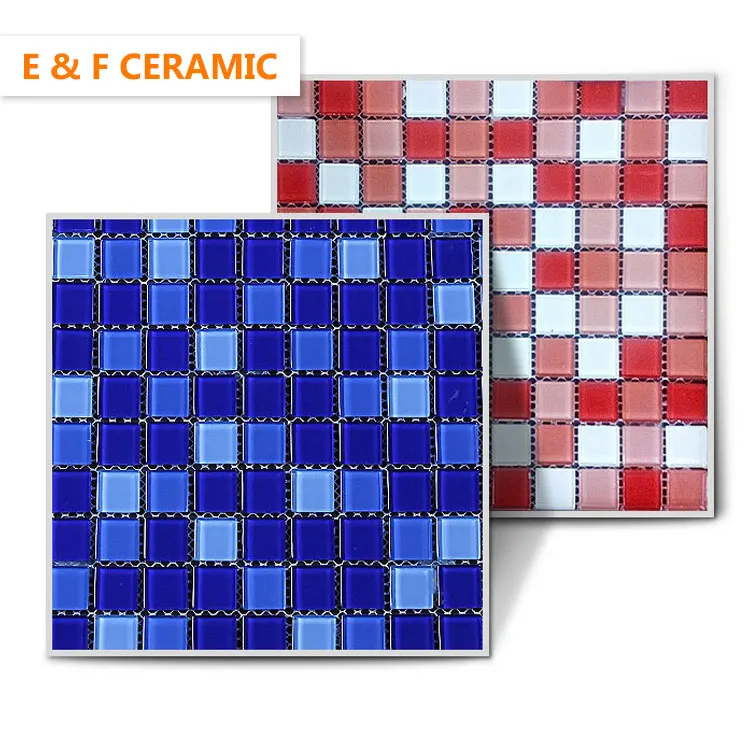 
4mm-10mm thickness cheap price mosaic for sale blue glazed ceramic mosaic for swimming pool tile in china 