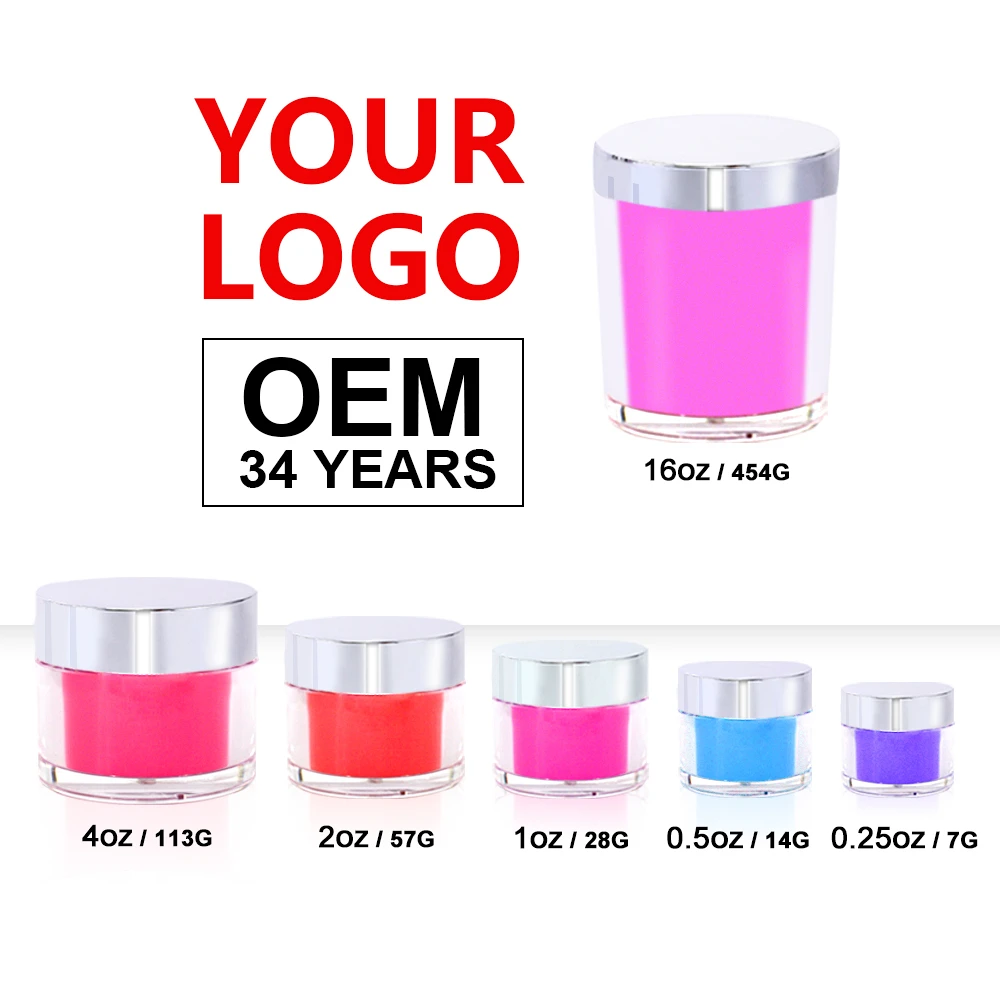 
Latest Pure Color Acrylic Clear Dipping Powder For Nail Art Design Wholesale Price Non-Lighting 