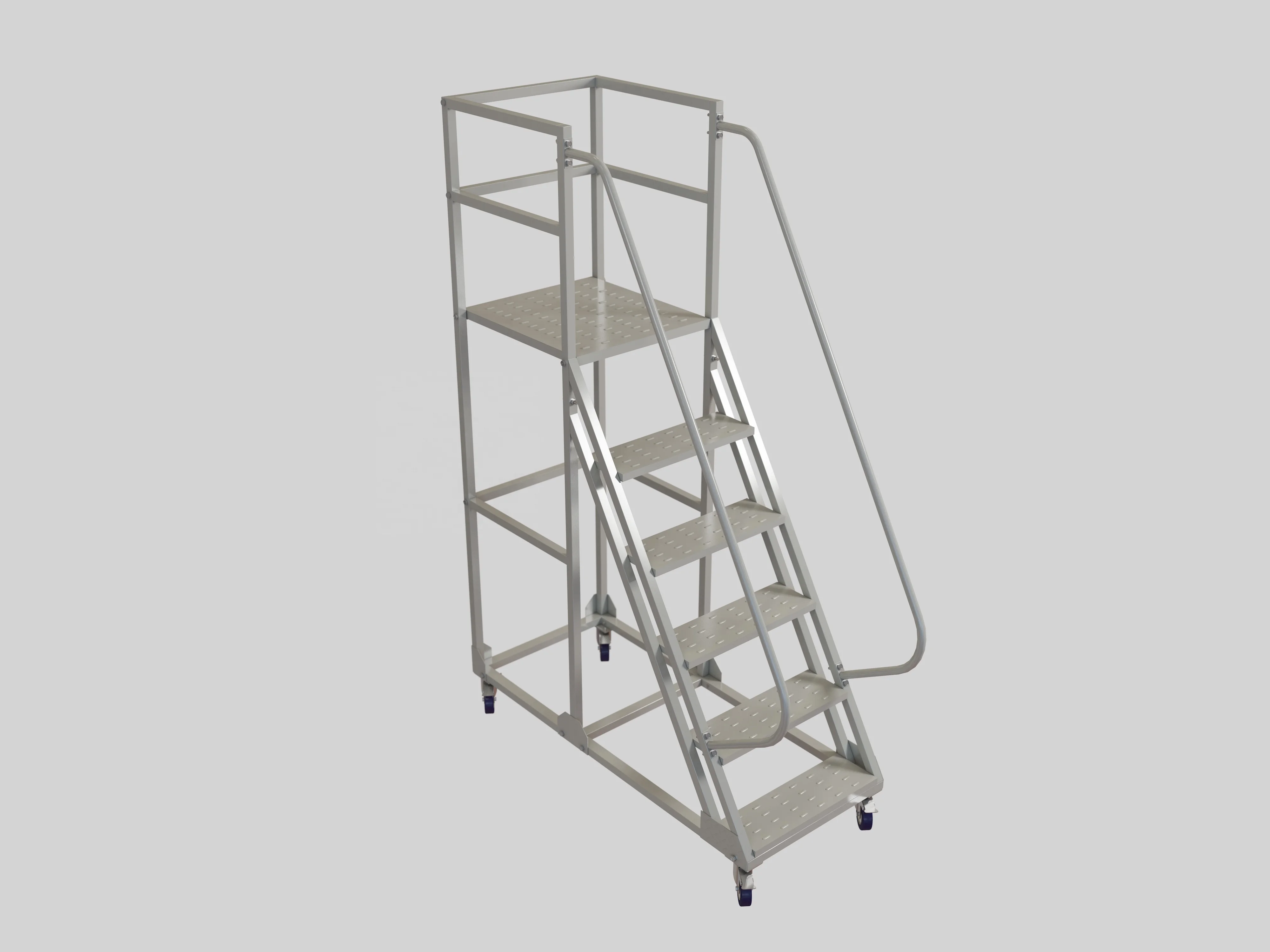 
White good quality aluminium wheel ladder 