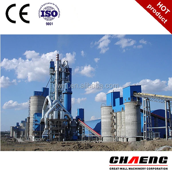 Небольшой масштаб цементного завода под