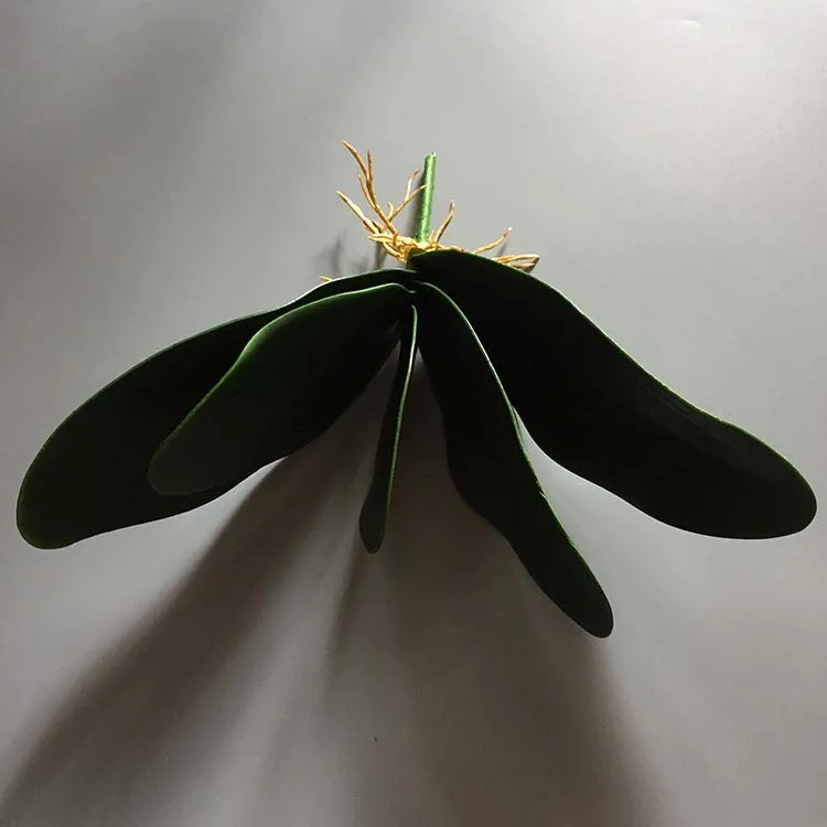 Real touch artificial orchid leaves for wedding centerpieces and flower arrangements