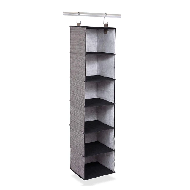 Eco-friendly Fabric Hanging Shelves Closet Organizer with Drawers