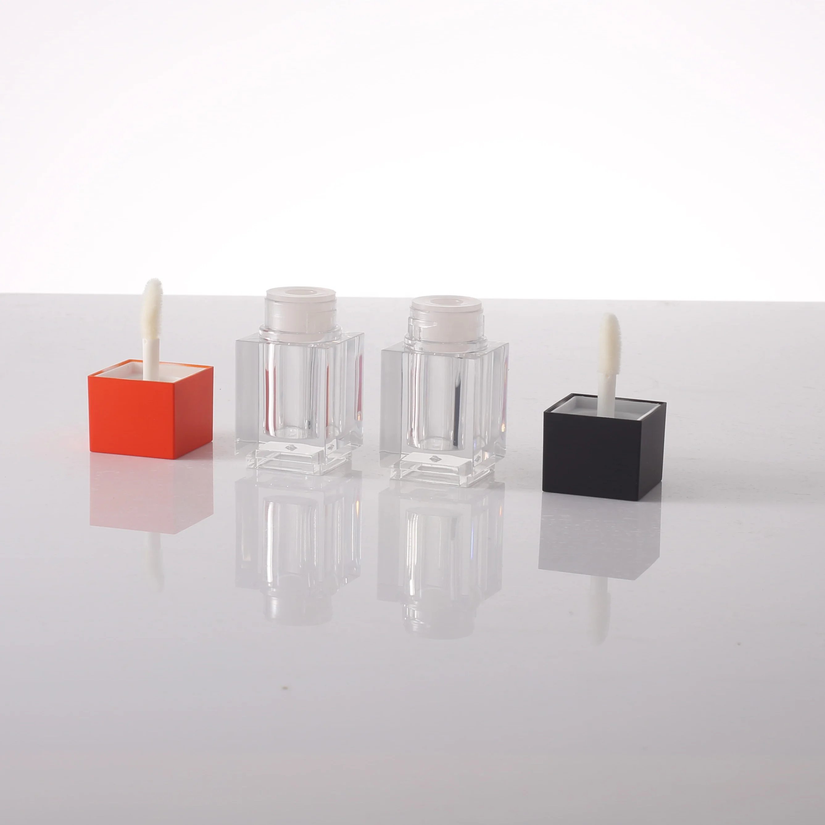
hot sellers mini 4ml lip gloss glue square packaging tube lip stick bottle custom design 