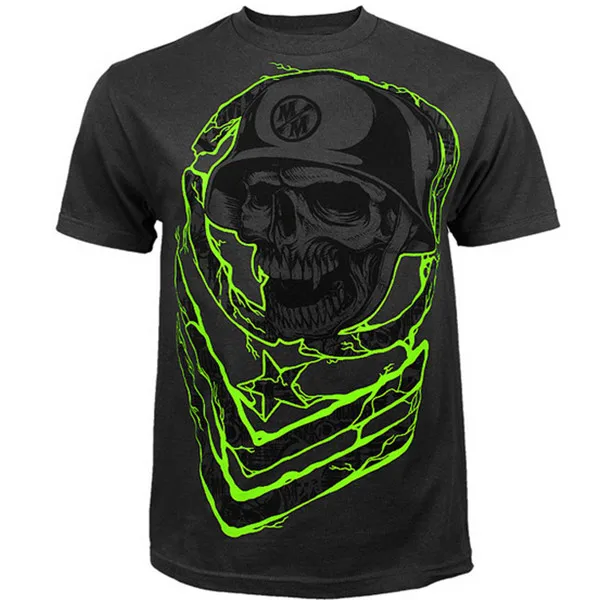 Wholesale skull printed heavy metal t-shirts