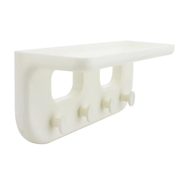 
Adhesive removable bathroom plastic wall shelf 