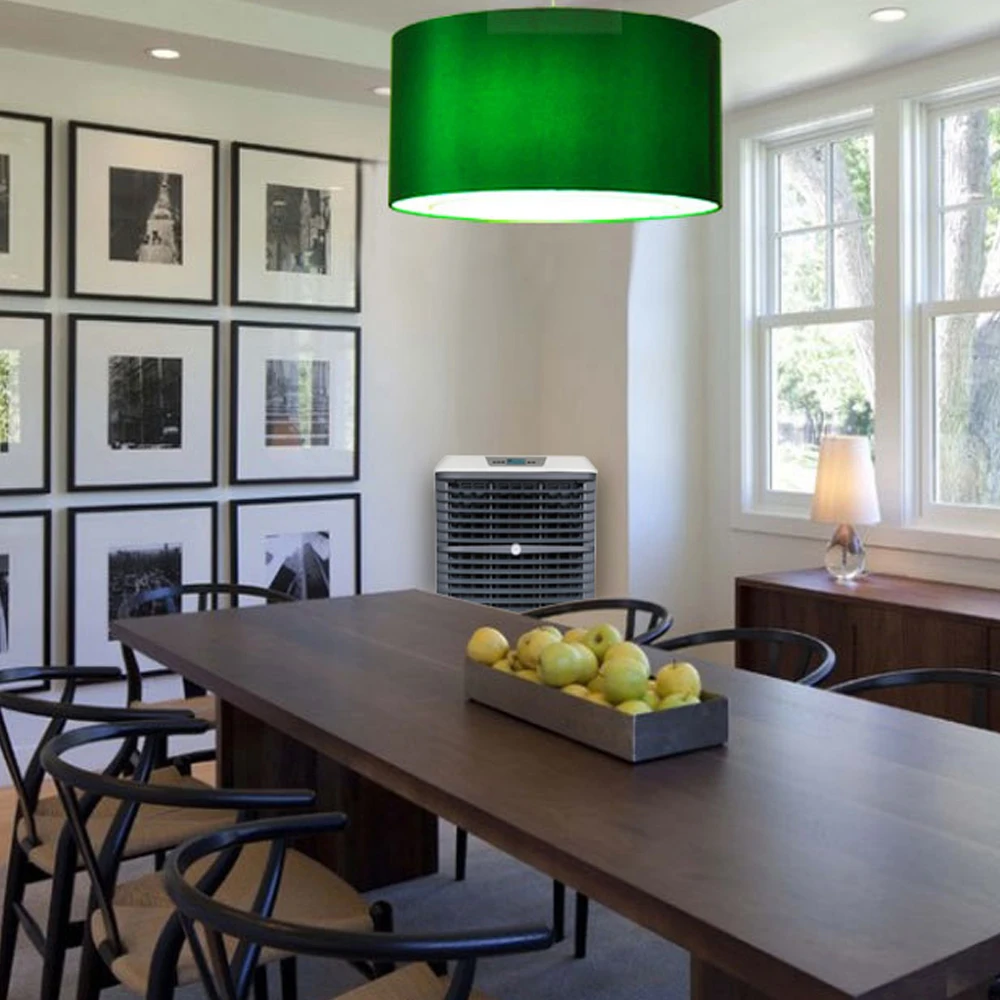 Поток воздуха 8000, портативный осевой испарительный охладитель воздуха для дома и офиса, болотный охладитель с дистанционным управлением JH801