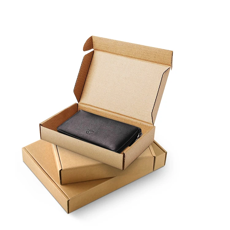 Custom full color inside printed kraft corrugated paper folding mailer box e flute shipping packaging gift boxes with your logo