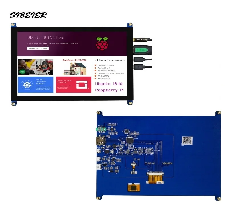 8 inch 1024*768 tft lcd display screen  with capacitive touch ad board support raspberry pi display